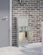 vidaXL Пощенска кутия за пратки с врата Черно 445 x 29 x 1105 см
