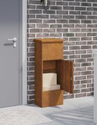 vidaXL Пощенска кутия за пратки с врата Ръждясало 445 x 29 x 1105 см