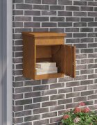 vidaXL Пощенска кутия за пратки с врата Ръждясало 475 x 38 x 59 см