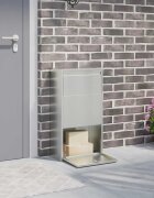 vidaXL Пощенска кутия за пратки с врата Сребрист 44 x 22 x 82 см