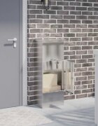 vidaXL Пощенска кутия за пратки с врата Сребрист 445 x 29 x 1105 см