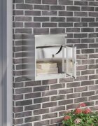 vidaXL Пощенска кутия за пратки с врата Сребрист 475 x 38 x 59 см