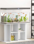 vidaXL Поставка за аквариум бяла 100x40x60 см инженерно дърво