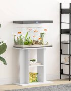 vidaXL Поставка за аквариум бяла 60x30x60 см инженерно дърво