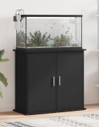 vidaXL Поставка за аквариум бяла 81x36x73 см инженерно дърво