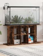 vidaXL Поставка за аквариум опушен дъб 120x40x60 см инженерно дърво