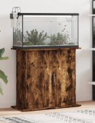 vidaXL Поставка за аквариум опушен дъб 81x36x73 см инженерно дърво