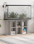 vidaXL Поставка за аквариум сив сонома 120x40x60 см инженерно дърво