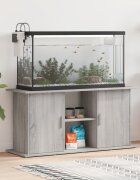 vidaXL Поставка за аквариум сив сонома 121x41x58 см инженерно дърво