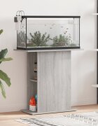 vidaXL Поставка за аквариум сив сонома 75x36x725 см инженерно дърво