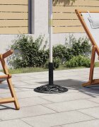 vidaXL Поставка за чадър черна 40x40x32 см чугун