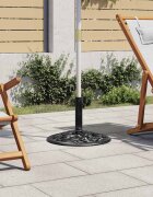 vidaXL Поставка за чадър черна 48x48x33 см чугун