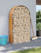 vidaXL Поставка за дърва дървесен вид 120x45x210 см стомана