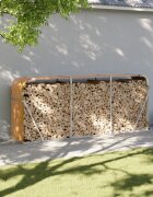 vidaXL Поставка за дърва дървесен вид 234x45x100 см стомана