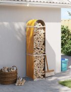 vidaXL Поставка за дърва дървесен вид 40x45x170 см стомана