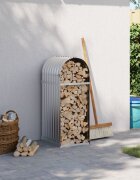 vidaXL Поставка за дърва сребрист 40x45x100 см поцинкована стомана