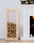 vidaXL Поставка за дърва за огрев 41x25x100 см масивно дърво бор
