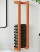 vidaXL Поставка за хавлии восъчнокафява 23x18x90 см борово дърво масив