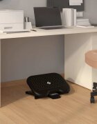 vidaXL Поставка за крака черна 46x345x11 см