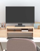 vidaXL Поставка за монитор 70x275x15 см бор масив