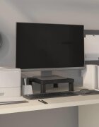 vidaXL Поставка за монитор черна 335x34x105 см