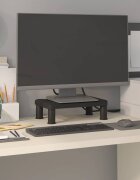 vidaXL Поставка за монитор черна 38x24x105 см