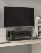vidaXL Поставка за монитор черна 43x305x13 см