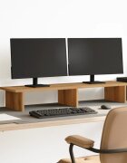 vidaXL Поставка за монитор дъб артизан 100x27x15 см инженерно дърво