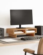 vidaXL Поставка за монитор дъб артизан 50x27x15 см инженерно дърво