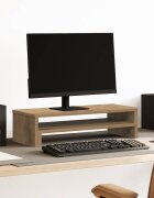 vidaXL Поставка за монитор дъб артизан 54x22x15 см инженерно дърво