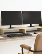 vidaXL Поставка за монитор дъб сонома 100x27x10 см инженерно дърво
