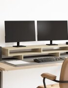 vidaXL Поставка за монитор дъб сонома 100x27x15 см инженерно дърво
