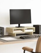 vidaXL Поставка за монитор дъб сонома 50x27x15 см инженерно дърво