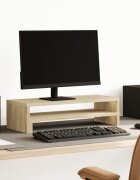 vidaXL Поставка за монитор дъб сонома 54x22x15 см инженерно дърво