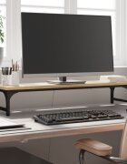 vidaXL Поставка за монитор дъб сонома 85x23x155 см инженерно дърво