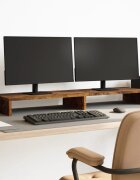 vidaXL Поставка за монитор опушен дъб 100x27x10 см инженерно дърво