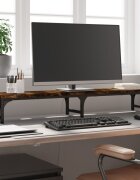 vidaXL Поставка за монитор опушен дъб 105x23x155 см инженерно дърво