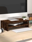 vidaXL Поставка за монитор опушен дъб 42x24x13 см инженерно дърво