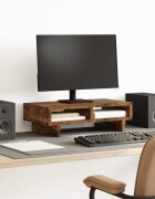 vidaXL Поставка за монитор опушен дъб 50x27x15 см инженерно дърво