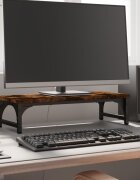 vidaXL Поставка за монитор опушен дъб 55x23x14 см инженерно дърво