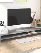 vidaXL Поставка за монитор сив сонома 100x24x13 см инженерно дърво