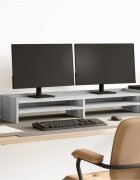vidaXL Поставка за монитор сив сонома 100x24x16 см инженерно дърво