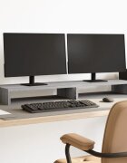 vidaXL Поставка за монитор сив сонома 100x27x10 см инженерно дърво