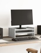 vidaXL Поставка за монитор сив сонома 42x24x16 см инженерно дърво