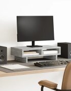 vidaXL Поставка за монитор сив сонома 50x27x15 см инженерно дърво