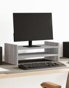 vidaXL Поставка за монитор сив сонома 50x27x20 см инженерно дърво