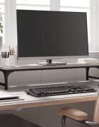 vidaXL Поставка за монитор сив сонома 85x23x155 см инженерно дърво
