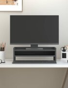 vidaXL Поставка за монитор сива 50x24x16 см бор масив