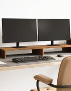 vidaXL Поставка за монитор старо дърво 100x27x10 см инженерно дърво