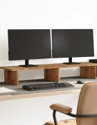 vidaXL Поставка за монитор старо дърво 100x27x15 см инженерно дърво